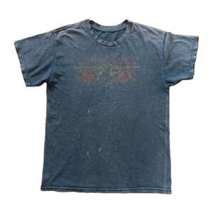 Thrashed Guns & Roses Rock Band TShirt  Adult Small Grey Sunfaded Stained Holes